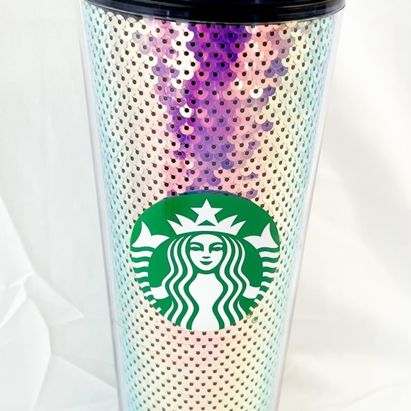 Starbucks Dark Sequins Holiday 2020 Cold Tumbler - Picture 2 of 4